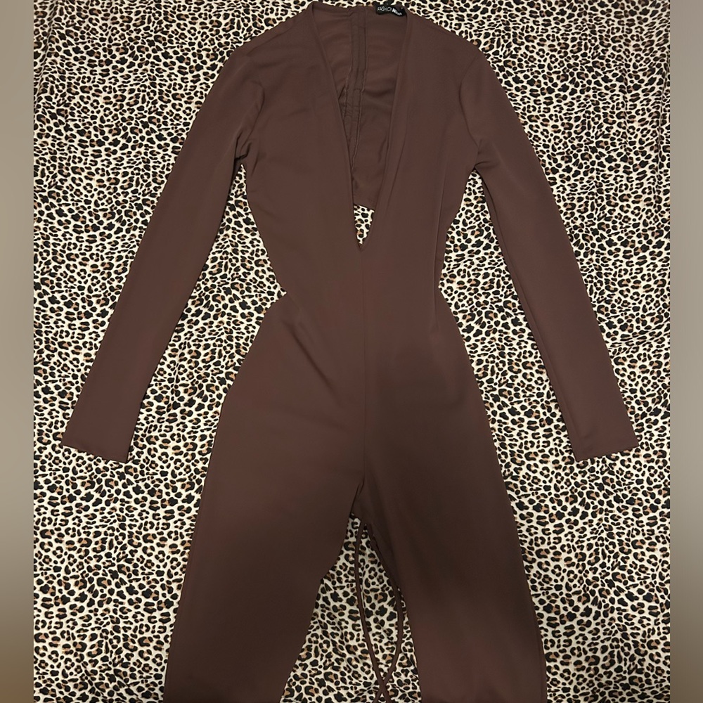 Brown FashionNova Jumpsuit / High Stretch with Scrunch Butt